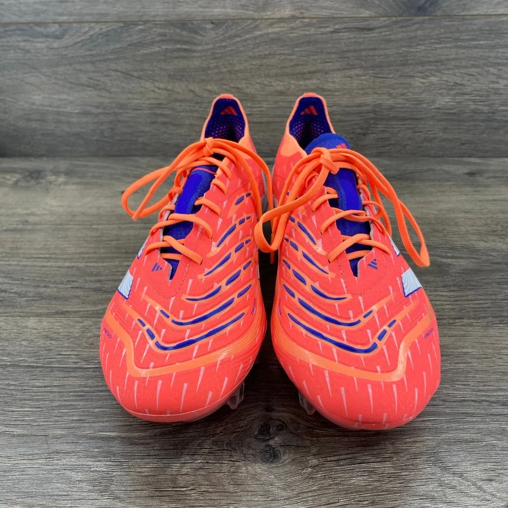 Adidas Predator Elite FG Soccer Cleats Mens 9.5 Solar Red JI1083 Strikeskin